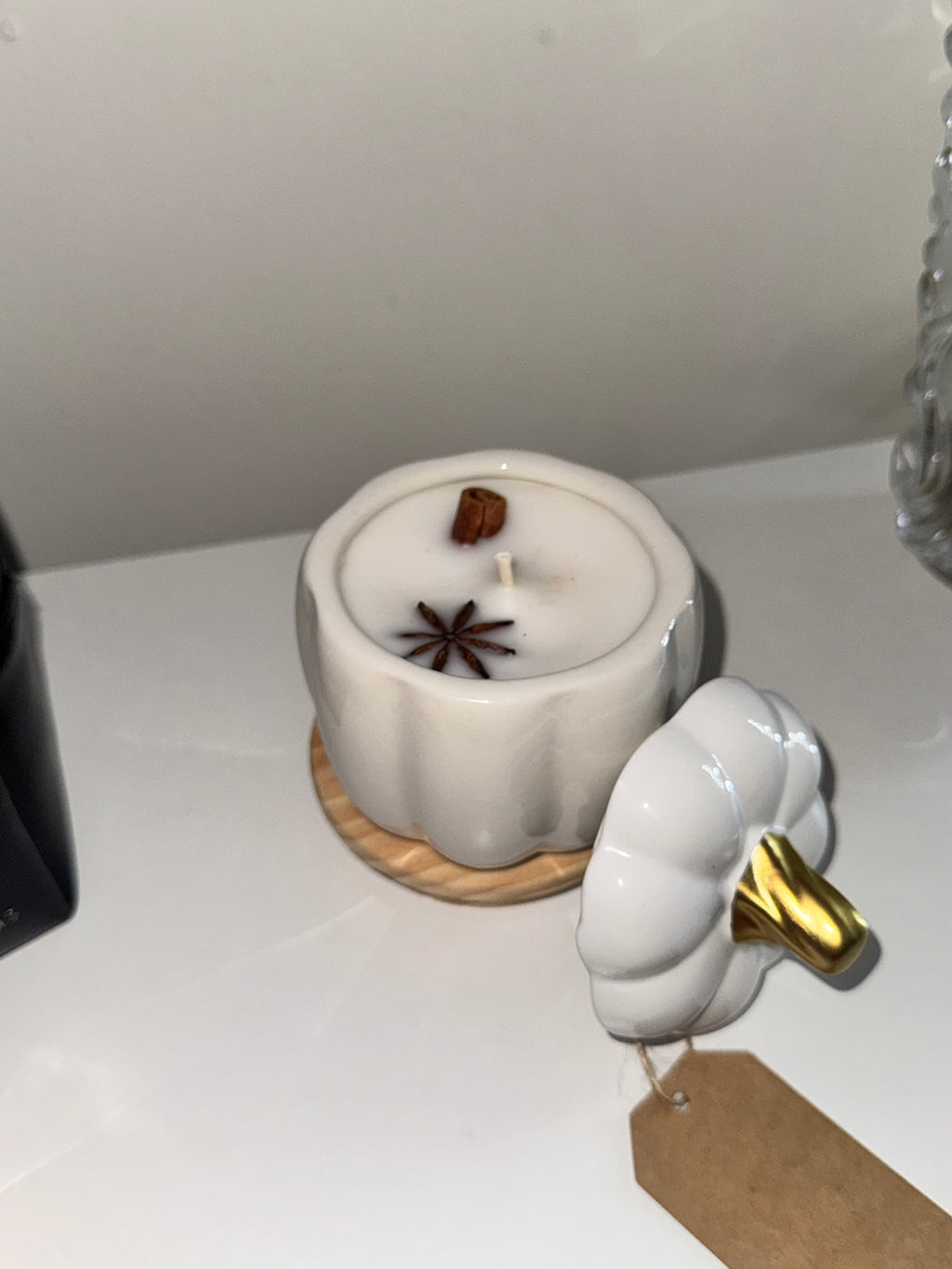 🍂 Autumn Pumpkin Candle (white)